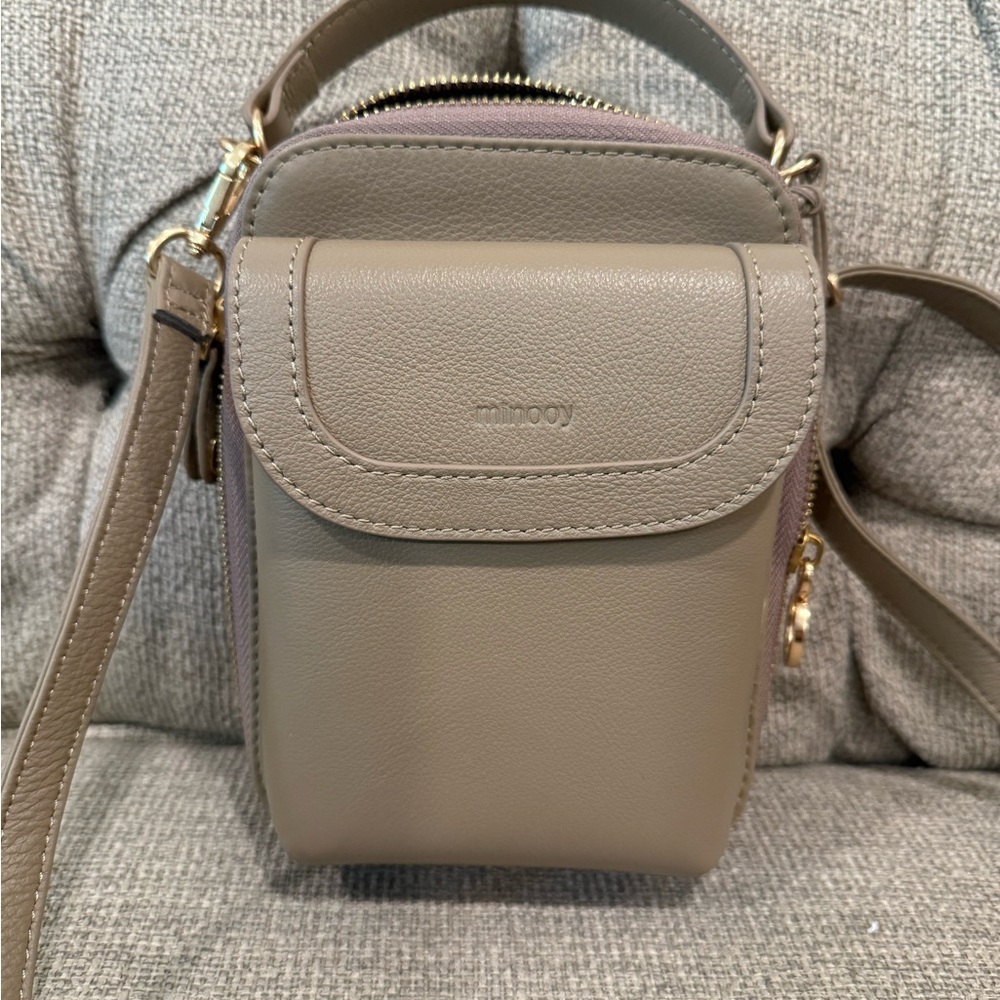 Taupe Crossbody Bag Minooy